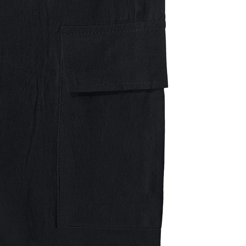 Casual Shorts Men Pants Men Sweatpants Joggers Fitness Clothing Multi-Pocket Work Shorts Relaxed-Fit Linen Pantaloncini Uomo