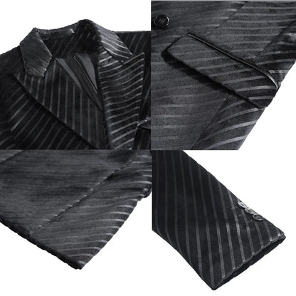 British Style Luxury Men Double Breasted Twill Suit Jacket High Quality Fashion Business Slim Fit Groom Social Party Suit Dress