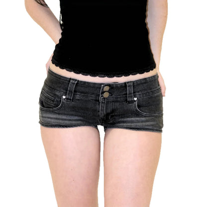 2026 Summer New Women's Sexy Low-rise Tight Elastic Super Short Denim Micro Mini Shorts