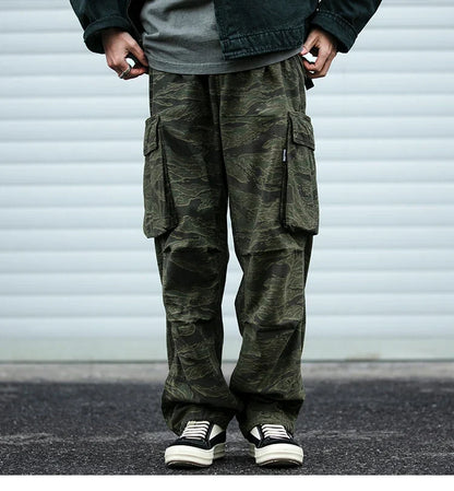 High Quality American Retro Ast Craft Camouflage Cargo Pants For Men Clothing Outdoors Tactical Pants Casual Baggy Trousers Male