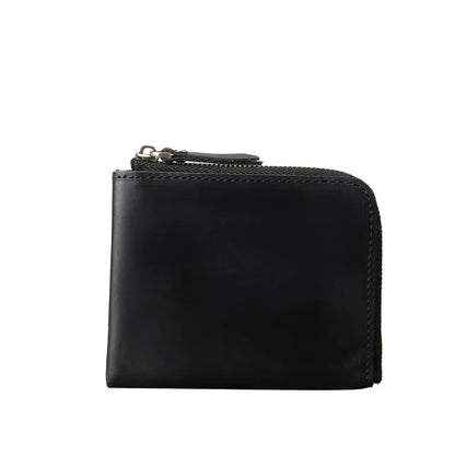 Men Genuine Leather Zipper Wallet Simple Card Holder Bag Business Wallet Portable First Layer Cowhide Coin Purse