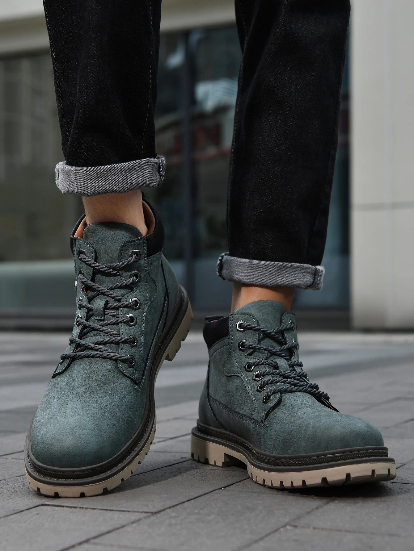 Handmade Men Boots Autumn Outdoor Hiking Boots Ankle Winter Leather Shoes Sneakers Hombres Botas High Top Footwear Anti Slip