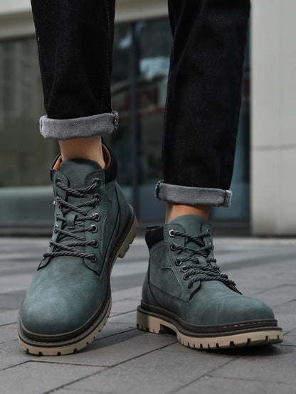 Handmade Men Boots Autumn Outdoor Hiking Boots Ankle Winter Leather Shoes Sneakers Hombres Botas High Top Footwear Anti Slip