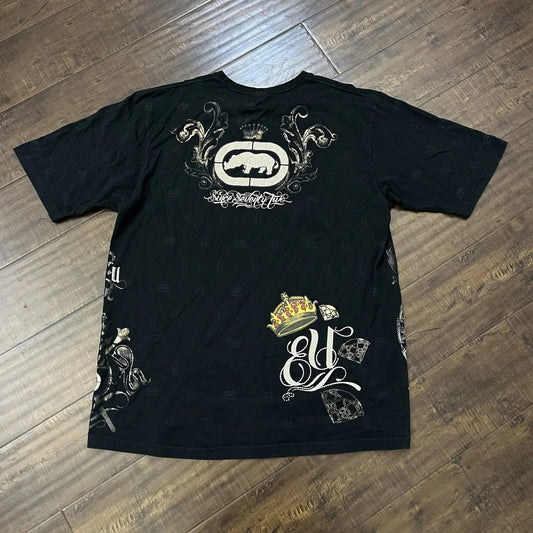 Vintage Ecko Rhino Graphic Tee Y2K Oversized Streetwear T-Shirt Unisex Cotton Couple Top Retro Rebel Shirt for Men Women