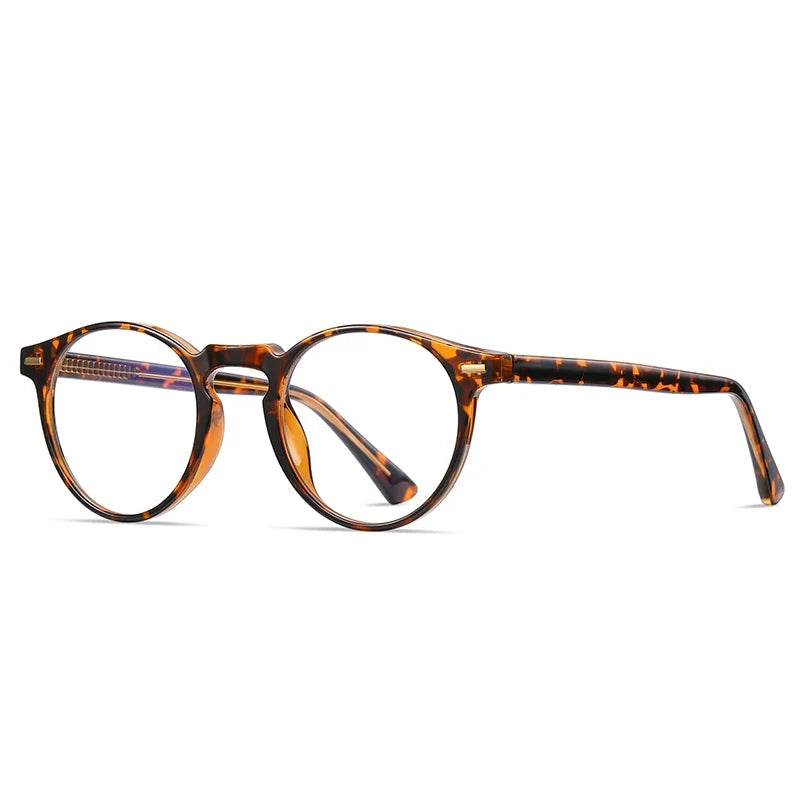 Round Blue Light Reading Glasses Women Eye Glasses Frame for Women Retro Plastic Titanium Anti-Blue Light Computer Eyewear