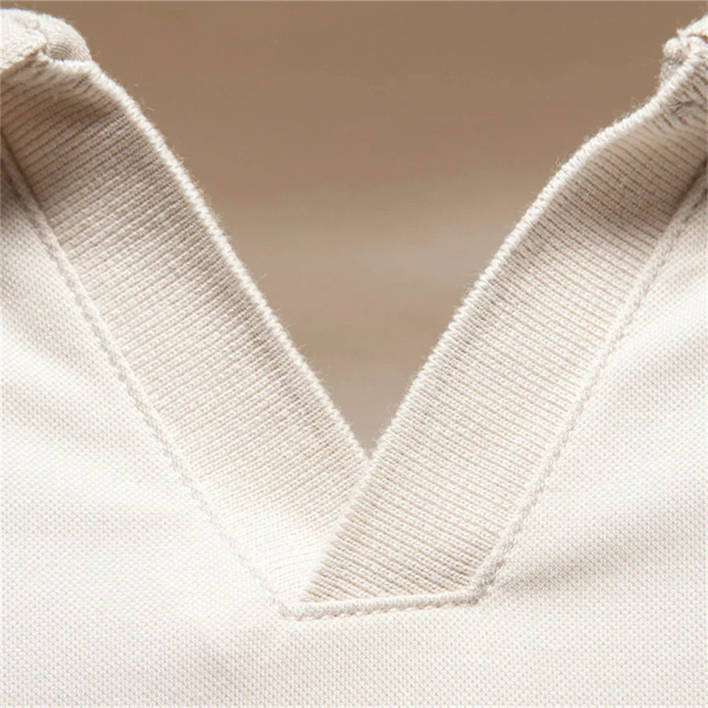 Men's Breathable Silky Polo Shirt Solid Color Soft Skin-Friendly Casual Cool Old Money Style Male Polo Shirts