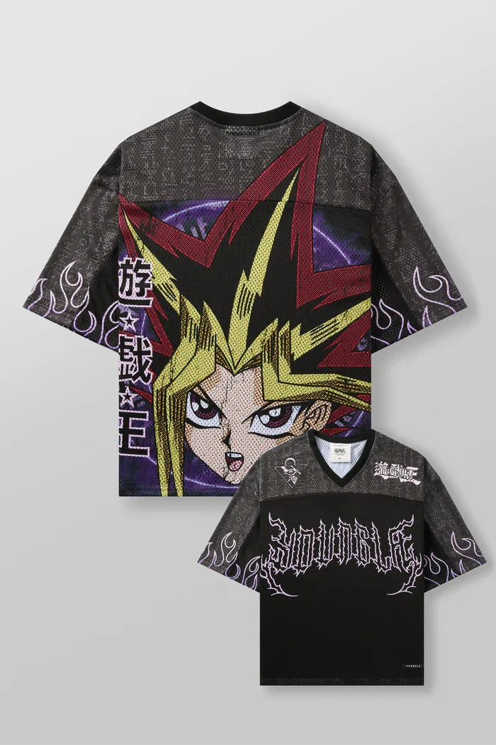 New  Big T-shirt Xia Xin American Joint Yu-gi-wang Super Jogger Street Gym Sports Loose Holes Casual Couple Trend Short Sleeves