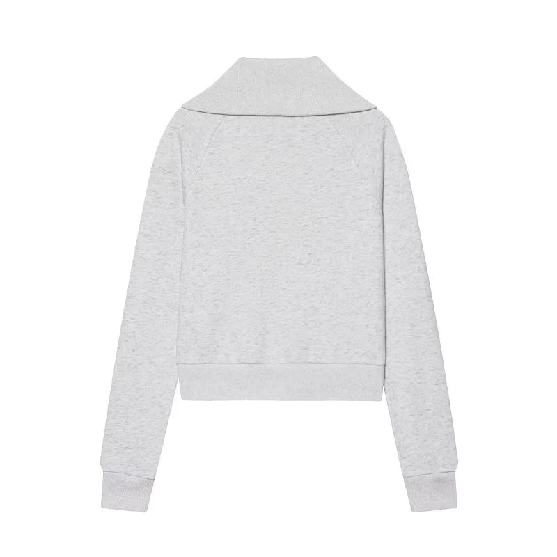 Women's Suits Flare Pants Sets 2 Piece Set Fleece Elastic Waist Trouser Suit Cropped Sweatshirts Jacket Two-Piece Set