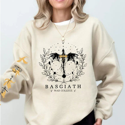 Fourth Wing Sweatshirt Women Pullover Basgiath War College Crewneck Sweatshirts Dragon Rider Streetwear Hoodie Fantasy Reader