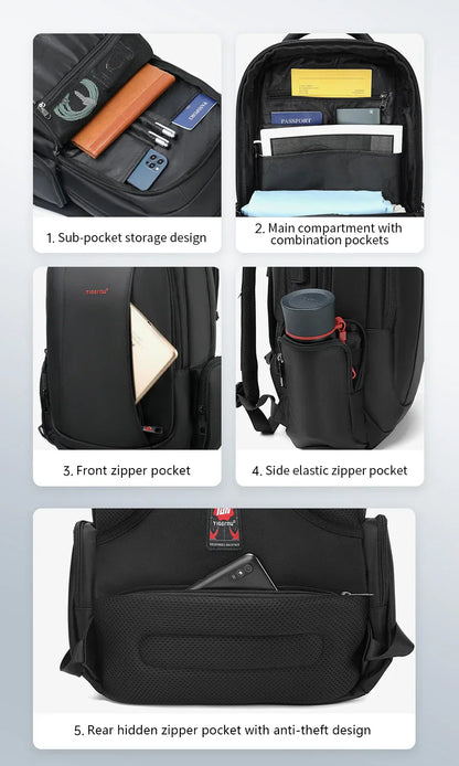 Waterproof Nylon Backpack Female Men's Backpack For 15.6 Laptop Notebook Bag Mochilas School Backpacks Bag Male Knapsack