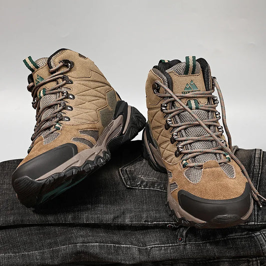 Hiking Boot Men Outdoor Boots Suede High Top Trekking Sport Men Shoes Rainproof Tactical Combat Military Boots