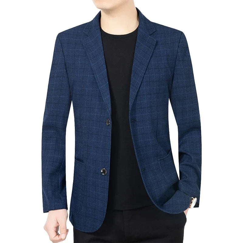 Brand Fashion Suits Blazer Mens Checked Spring Blazer for Men Stylish 2026 Autumn New in Suits Blazers Men Clothing