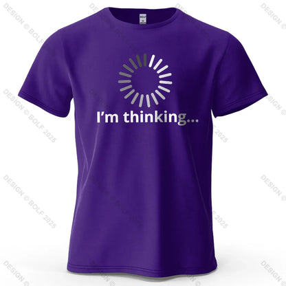 I'm Thinking Creative Printed Men's T-Shirt 100% Cotton Oversized Daily Graphic Tees for Women Tops Tees Casual Streetwear