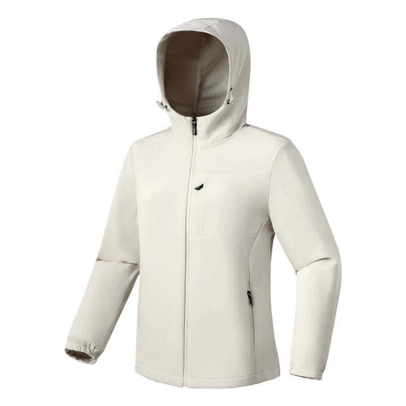 Waterproof Fleece Jacket Women Windproof Thermal Soft Shell Coat Outdoor Hiking Camping Climbing Trekking Windbreaker