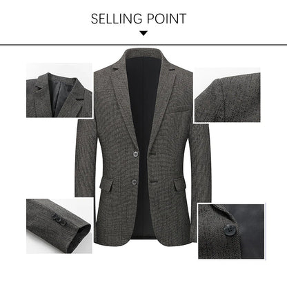 Brand Spring Autumn Forml Blazers for Men Slim Fit Two Button Fly Mens Suits Luxury Designer Wedding Coat Over Size