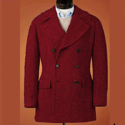 Men's Casual Blazer Herringbone Slim Fit Single Breasted Stylish Comfortable Jacket Men's Coat Double Breasted Blazer Men's Suit