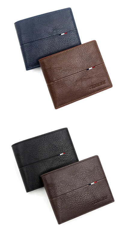 Slim Men's Wallet - New Short Zipper Design, Card & Photo Holder, Simple Coin Pocket - High - Quality PU Leather