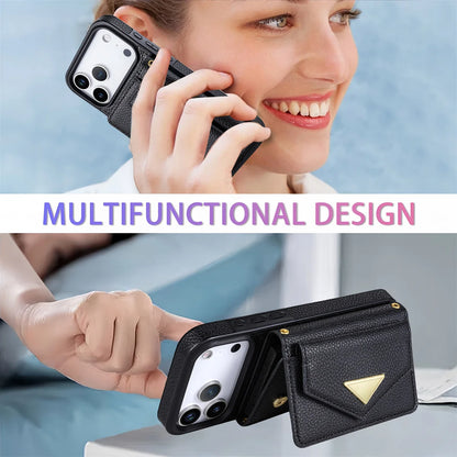 Crossbody Lanyard Leather Wallet Card Phone Case for IPhone 17 Air 16E 16 Pro Max 15 14 Plus 13 12 11 XS XR SE2020 Leather Cover