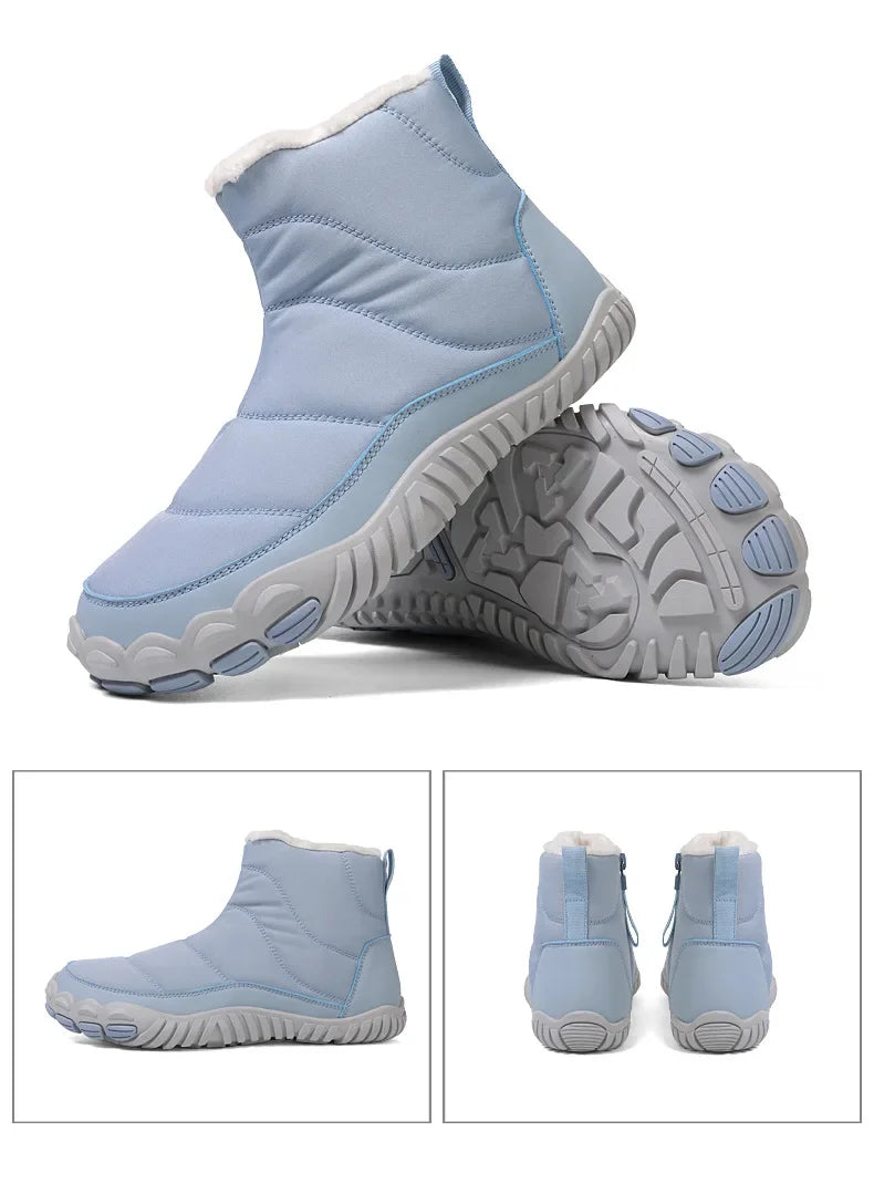 Cotton Boots Men/women Large Size 47 Waterproof Snow Boots Winter Warm  Comfort Zipper Anti Cold Non-slip Cotton Boots