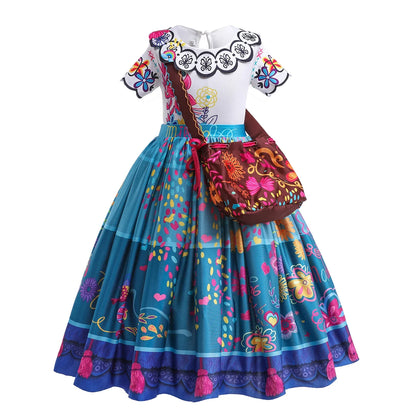Elsa Anna Snow White Moana Rapunzel Ariel Belle Princess Dress for Girls Cosplay Carnival Birthday Party Outfit Kids 2-8Y