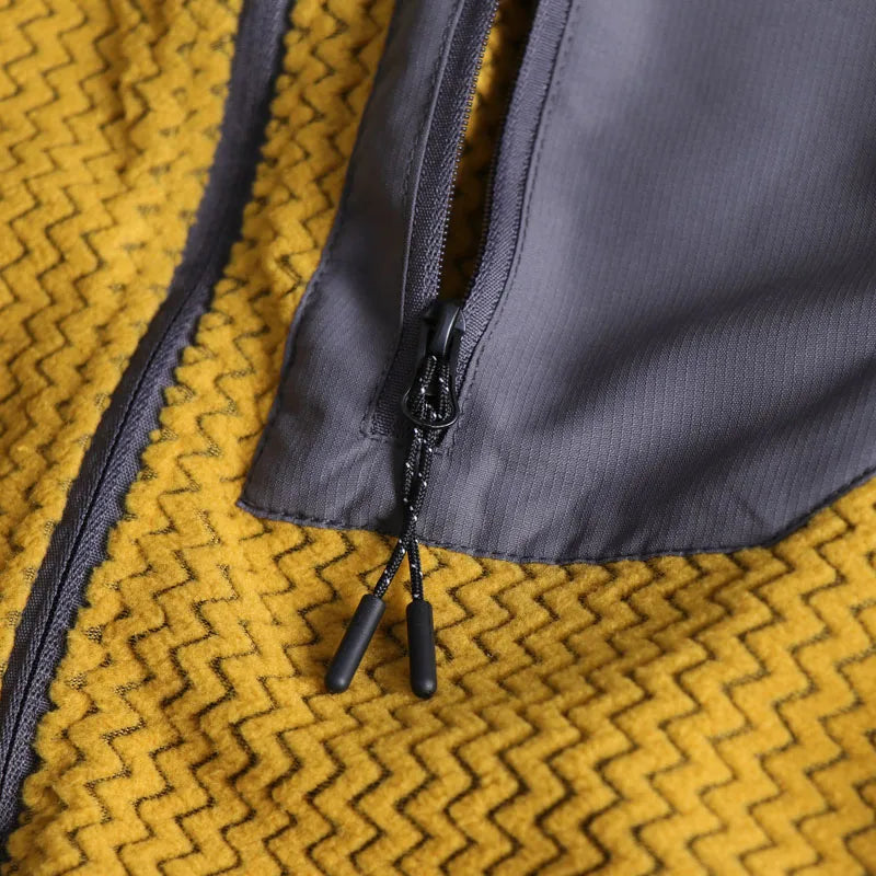 Lightweight Breathable Quick-Dry Fleece Fabric Jacket Stand Collar Outdoor Sports Men's Spring 2025 Versatile Modern Style