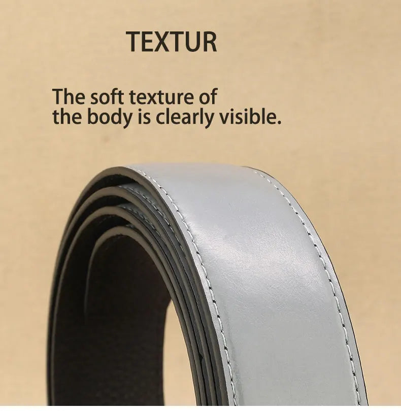 Designer Pin Buckle Gray Genuine Leather Men Belt Famous Brand Fashion Light  Luxury Strap Casual Young Cowboy Ceinture Homme