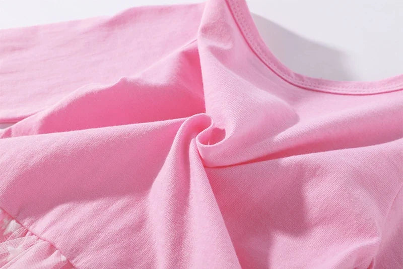 K-Pop Hunters Rumi Baby Girls Dress Children Cartoon Mesh Star Sequins Princess Dress Kids Flying Sleeve Skirt For Birthday Gift