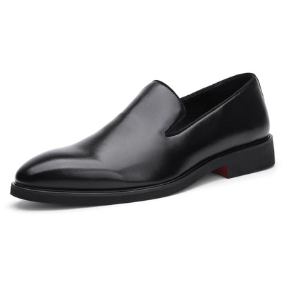 Italian brand mens Loafers Men's brown daily soft sole red sole patent leather shoes Outdoor business dress shoes big size：38-48