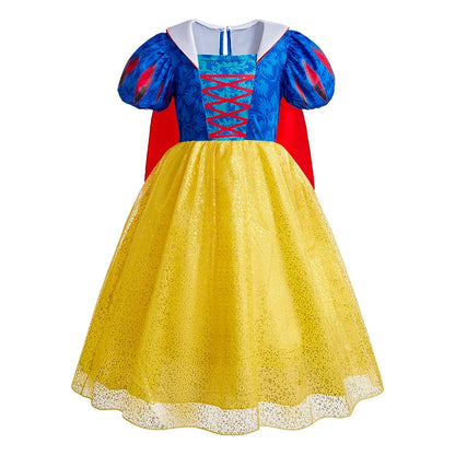 2026 Kid Elsa Anna Costume Girl Birthday Floral Dress Children Snow Queen Performance Fantasy Princess Evening Halloween Costume