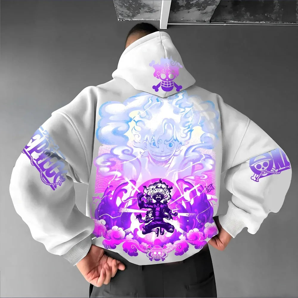 ONE PIECE Men's Hoodie Sweater Monkey D. Luffy Anime Spring and Autumn Boy Children's Long Sleeve Niche Parent-Child Clothing