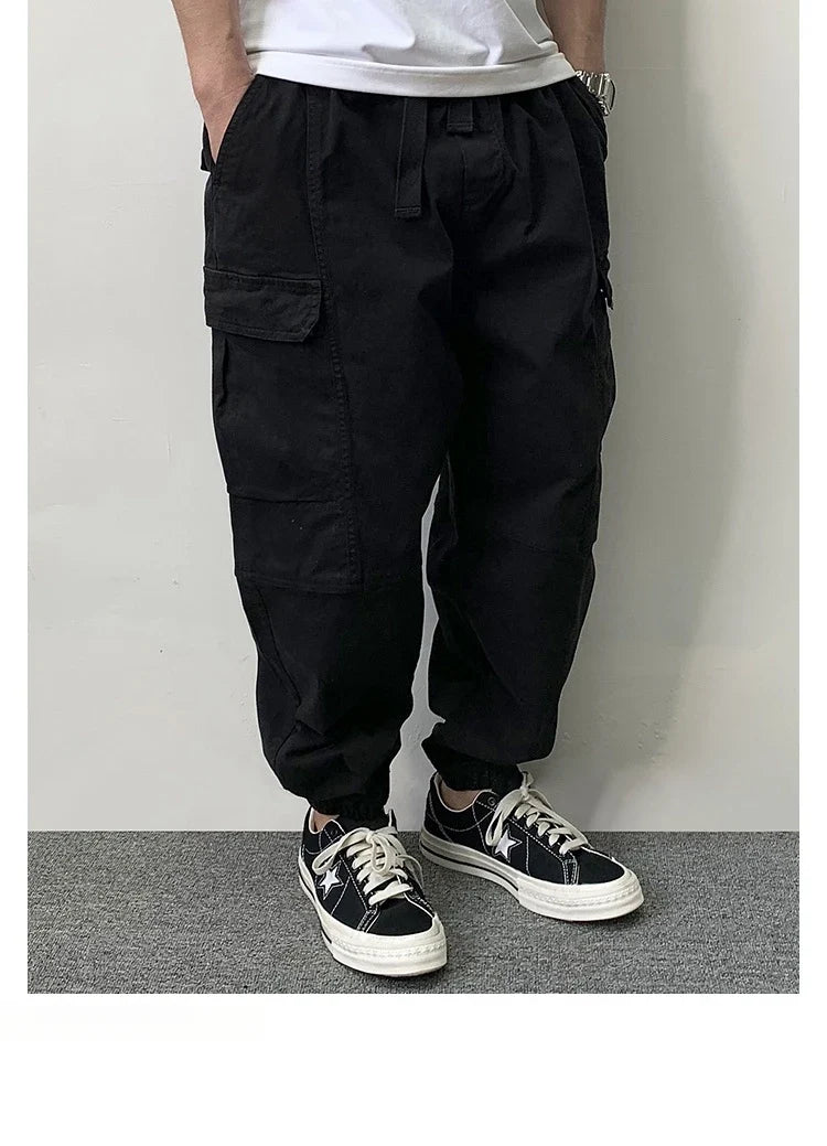 High Quality Cotton Cargo Pants For Men Japanese Streetwear Plus Size Tactical Pants Harajuku Casual Joggers Fashion Trousers
