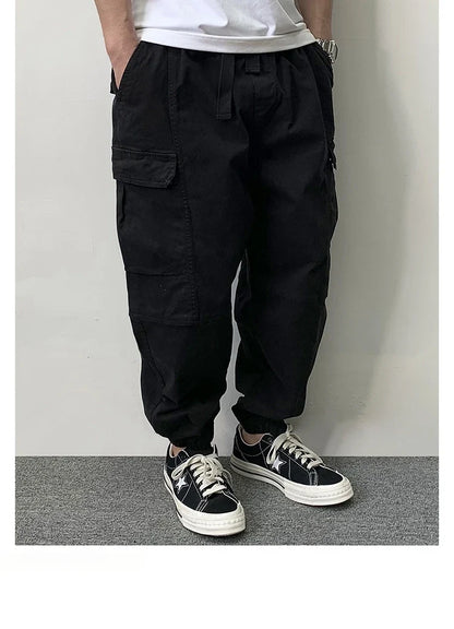 High Quality Cotton Cargo Pants For Men Japanese Streetwear Plus Size Tactical Pants Harajuku Casual Joggers Fashion Trousers