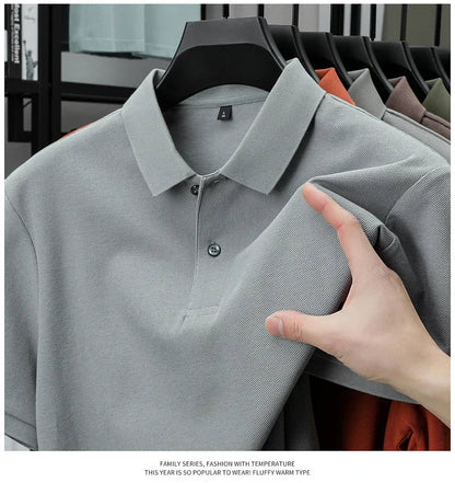 20 Colors Men's 100% Cotton Polo Shirt - Summer Casual Breathable Tee,Ideal for Golf and Sports,Business Casual,Silk-Like Finish