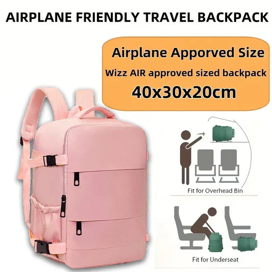 Graceful Practical Multi-color Backpack Multi-pocket Design Adjustable-strap Lightweight for Commute Casual Bag