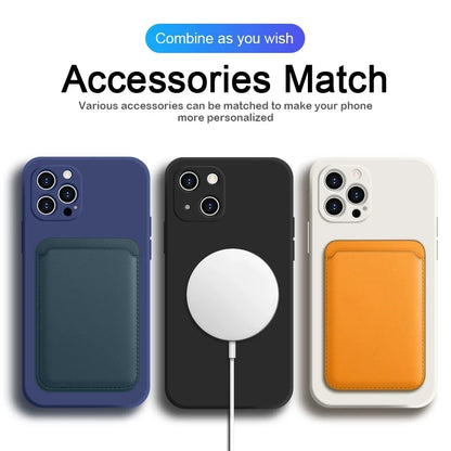 Original Liquid Silicone Case For iPhone 14 13 12 11 Pro Max For MagSafe Magnetic Wireless Charging 8 Plus XR XS Max X SE Cover
