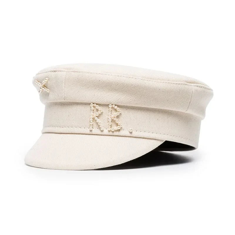 Brand Collection Wool Newsboy caps  New Women Hats Flat Militray Caps Baker Boy Hat with logo