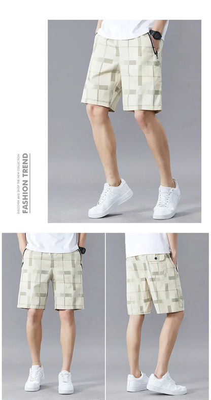 Summer Men's Beach Shorts Loose Casual Sports Jogger Shorts Big Size 6XL Man Print Shorts Swimsuit Quick Dry  Board Shorts