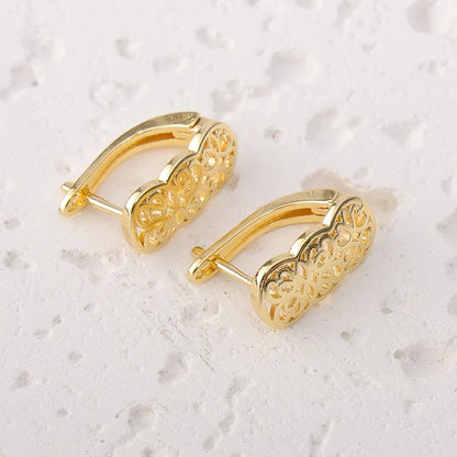 Morocco Trend 18k Gold Color Jewelry Set for Party Design Earrings and Pendant Necklace Bracelet Ring Set for Engagement