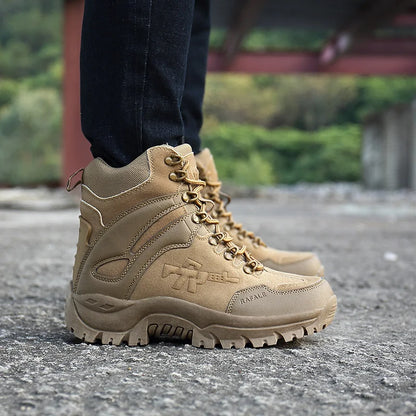 New Men Tactical Boots Army Breathable Desert High Quality Unisex Waterproof Male Hunting Boots Ankle Work Climbing Hiking Shoes