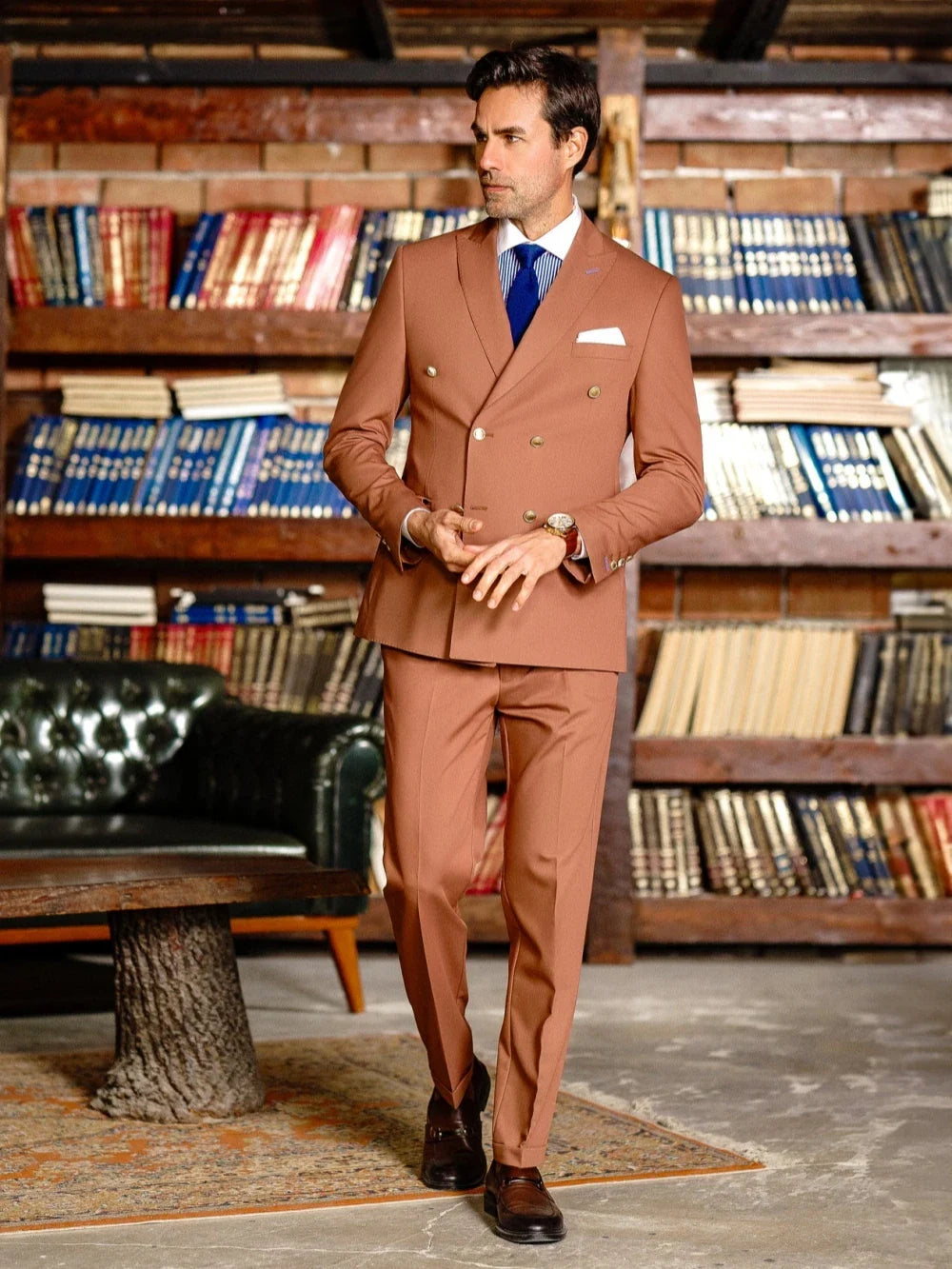 Modern Formal Slim Fit Suit Set 2 Pieces For Men Business Activities Customized Stylish Double Breasted Men's Tuxedo Party Prom