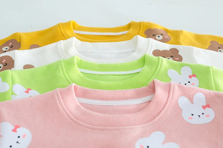 New Spring Autumn Baby Girl Clothes Children Boys Casual Cartoon T-Shirt Pants 2Pcs/Sets Toddler Sports Costume Kids Tracksuits
