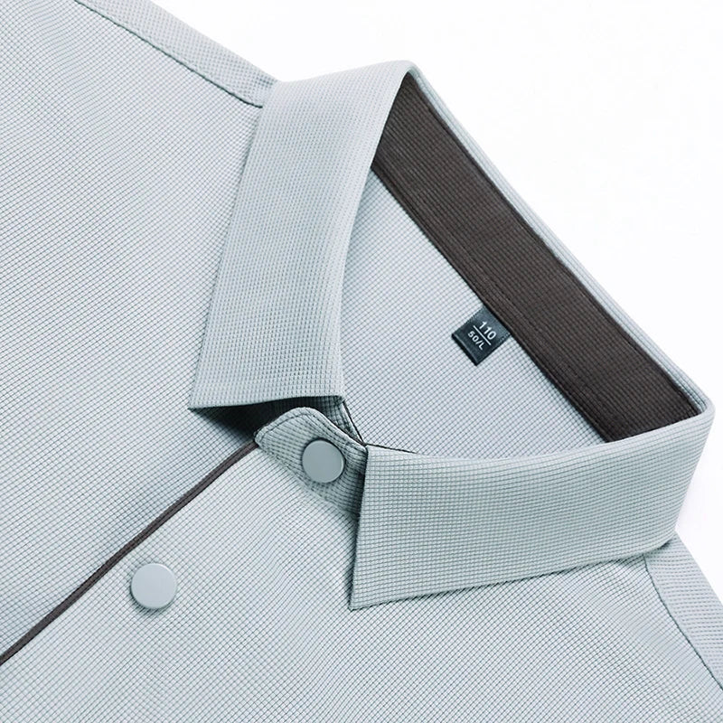 2025 High-end Brand Men's Short Sleeved Polo Shirt Summer Fashion D-letter Casual Business Ice Silk Cool T-shirt