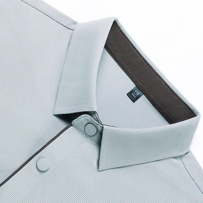 2025 High-end Brand Men's Short Sleeved Polo Shirt Summer Fashion D-letter Casual Business Ice Silk Cool T-shirt