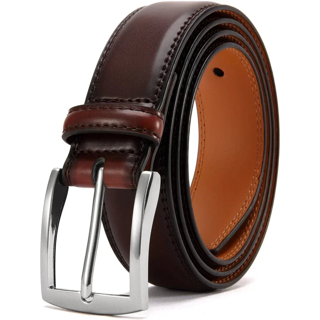 125cm Plus Size Men Belts High Quality Genuine Leather LONG Large Pin Buckle Metal Automatic Buckle Fashion Designer 2023New