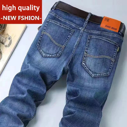 2025 Men's Slim Fit Denim Pants With High-quality Casual  Fashionable Tight Cut Available in Multiple Styles
