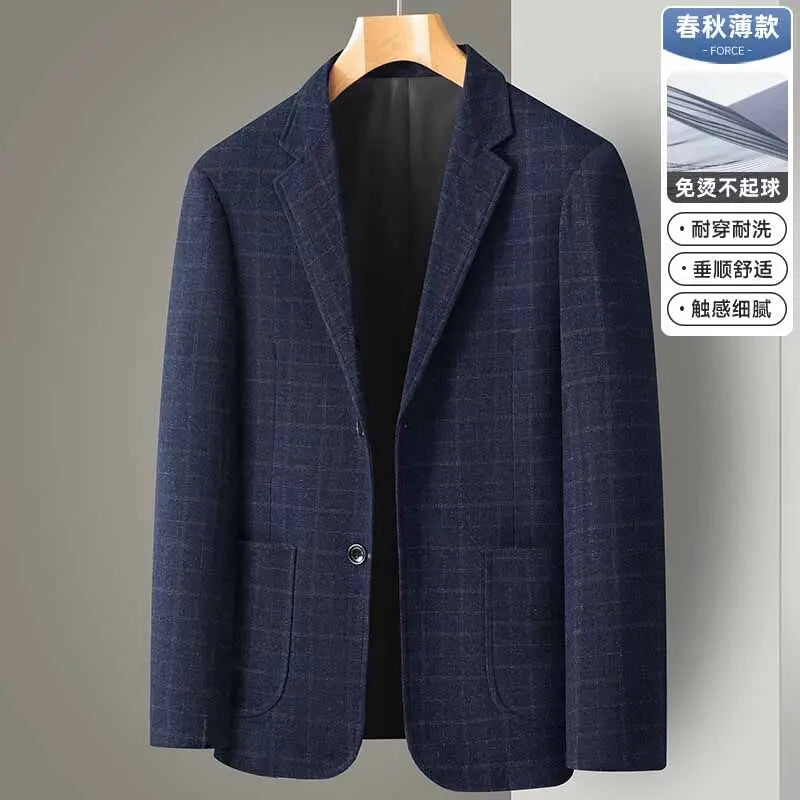 2025 New Business Dinner Gentleman Slim Gentleman Group Dress Fashion Men British Style Dress Best Man Plaid Plaid Plaid Blazer