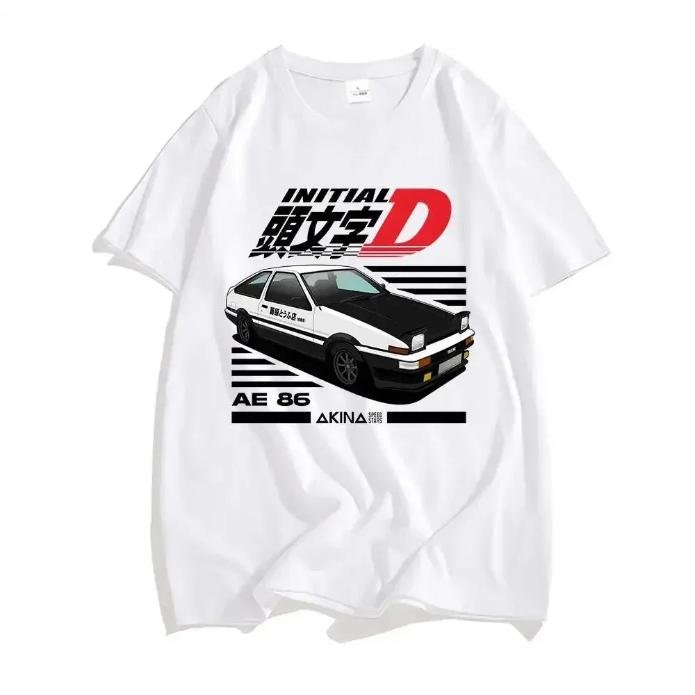 Initial D T Shirt Japanese Anime Graphic Funny Harajuku Manga T Shirt Fashion Casual Short Sleeve T Shirt Women Clothes