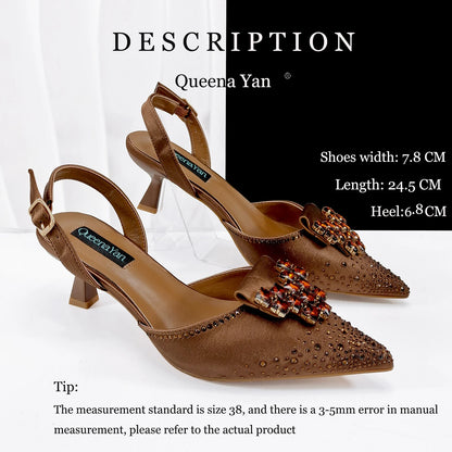2026 INS Fantastic Rhinestone-encrusted Sex Ladies Shoes / Matching  Sparking Mini Bag (SPECIAL COLLECTION)