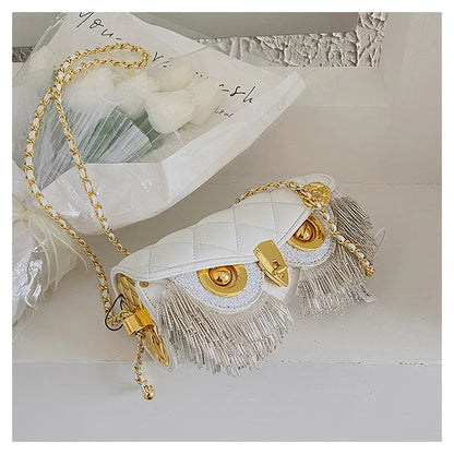 Cute Owl Bags for Women 2026 New Luxury Designer Handbag Fashion Tassel Crossbody Bag Leather Animal Print Shoulder Bag Woman