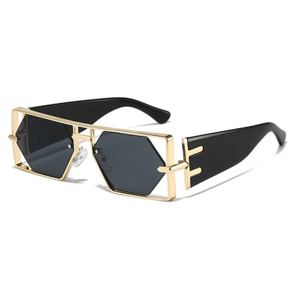 2025 New Hollow Sunglasses Men Women Hip Hop Internet Celebrities Ins Fashion Sun Glasses Ladies Female Alloy Frame Square UV400